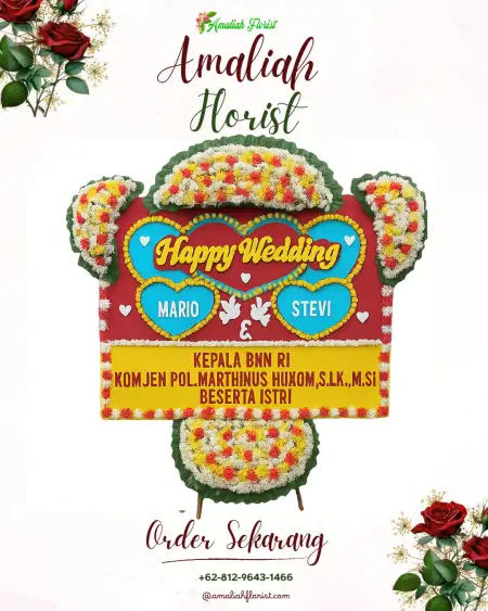Papan Bunga Pernikahan Makian Barat